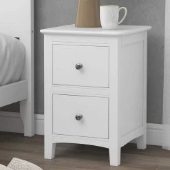Chic White Solid Wood Nightstand End Table with 2-Drawers (12.2 in. L x 14.1 in. W x 22.24 in. H) by Polibi 12 Chic White Solid Wood Nightstand End Table with 2-Drawers (12.2 in. L x 14.1 in. W x 22.24 in. H) by Polibi -Cheap sumyeg Store white polibi nightstands rs cwswn t 40 1000