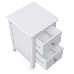Chic White Solid Wood Nightstand End Table with 2-Drawers (12.2 in. L x 14.1 in. W x 22.24 in. H) by Polibi 14 Chic White Solid Wood Nightstand End Table with 2-Drawers (12.2 in. L x 14.1 in. W x 22.24 in. H) by Polibi -Cheap sumyeg Store white polibi nightstands rs cwswn t 4f 1000
