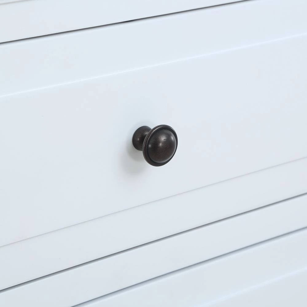 Modern White 3-Drawer Exquisite Solid Wood Cabinet Nightstand (28.1 in. H x 27.9 in. W x 16.9 in. D) by Polibi 9 Modern White 3-Drawer Exquisite Solid Wood Cabinet Nightstand (28.1 in. H x 27.9 in. W x 16.9 in. D) by Polibi - Image 7