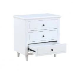 Modern White 3-Drawer Exquisite Solid Wood Cabinet Nightstand (28.1 in. H x 27.9 in. W x 16.9 in. D) by Polibi 16 Modern White 3-Drawer Exquisite Solid Wood Cabinet Nightstand (28.1 in. H x 27.9 in. W x 16.9 in. D) by Polibi -Cheap sumyeg Store white polibi nightstands rs mwdesw w 77 1000