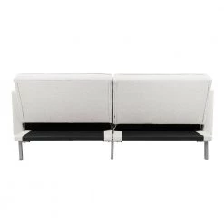 74.75 in. W White Square Arm Linen Upholstered Modern Convertible 2 Seat Sofa Bed with 2 Pillows by Polibi -Cheap sumyeg Store white polibi sofa beds mb osalsb w 1f 1000