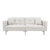 74.75 in. W White Square Arm Linen Upholstered Modern Convertible 2 Seat Sofa Bed with 2 Pillows by Polibi 2 74.75 in. W White Square Arm Linen Upholstered Modern Convertible 2 Seat Sofa Bed with 2 Pillows by Polibi -Cheap sumyeg Store white polibi sofa beds mb osalsb w 64 1000