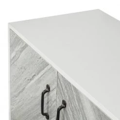 Freestanding White Buffet Cabinet Sideboard Storage Cabinet Entryway Floor Cabinet with 2-Doors and 3-Open shelgves by sumyeg -Cheap sumyeg Store white sumyeg accent cabinets sg 331jf6332 c3 1000