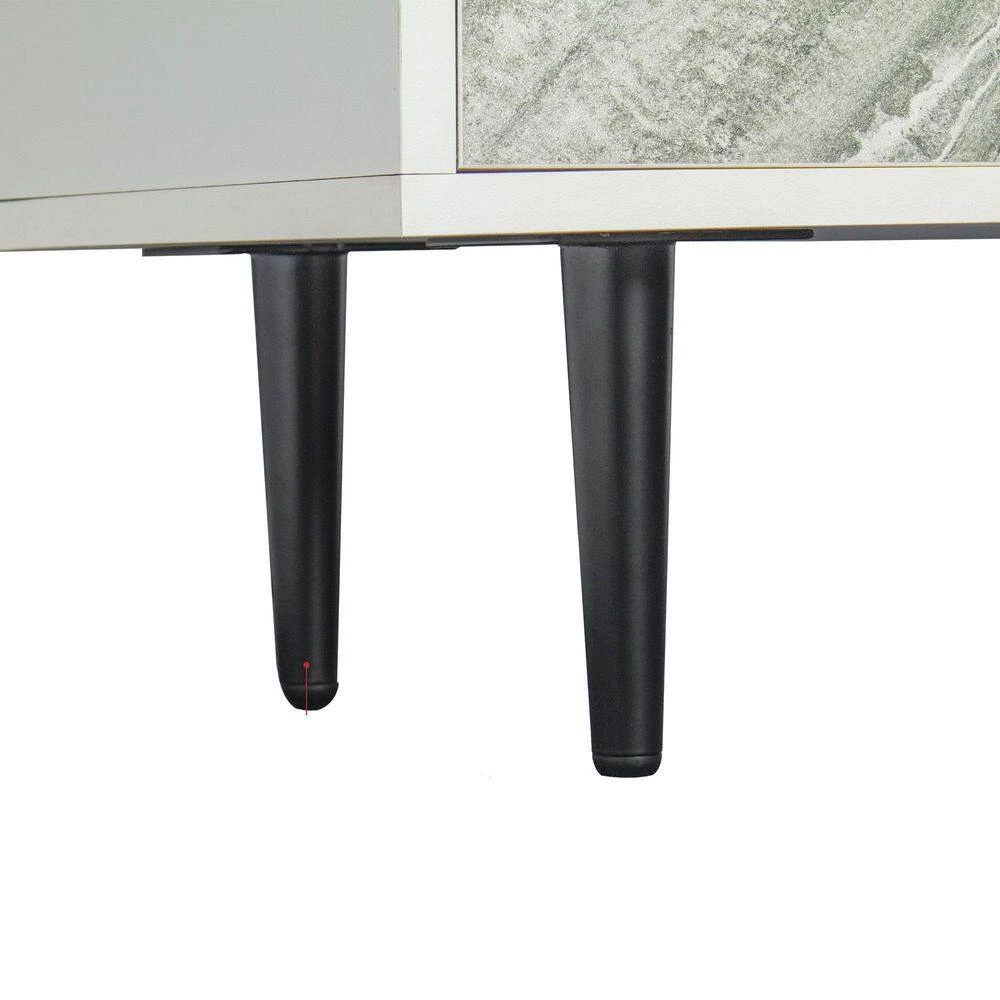 Freestanding Buffet Cabinet Sideboard Entryway Floor Cabinet with 2-Doors and 3-Open shelves for Living Room by sumyeg 9 Freestanding Buffet Cabinet Sideboard Entryway Floor Cabinet with 2-Doors and 3-Open shelves for Living Room by sumyeg - Image 7