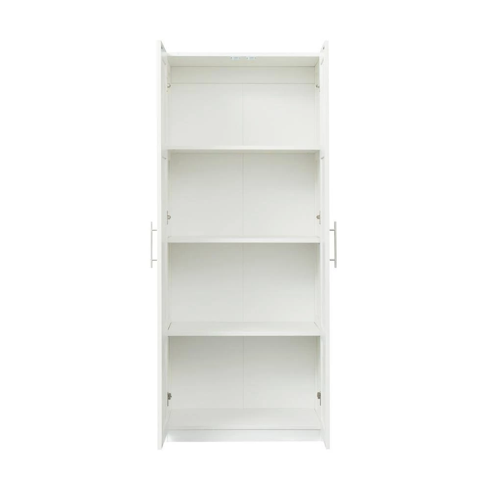29.53 in. x 15.75 in. x 70.87 in. White Wood Armoires Wardrobe Kitchen Cabinet with 2-Doors and 3-Partitions by sumyeg 6 29.53 in. x 15.75 in. x 70.87 in. White Wood Armoires Wardrobe Kitchen Cabinet with 2-Doors and 3-Partitions by sumyeg - Image 5