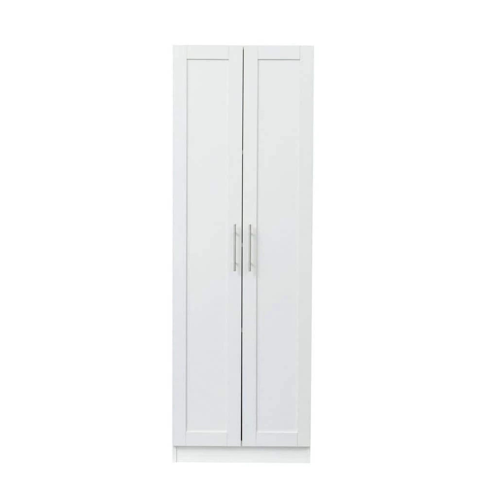 23.62 in. x 16.93 in. x 70.87 in. Wood White Armoires Wardrobe Kitchen Cabinet with 2-Doors and 4-Storage Spaces by sumyeg 3 23.62 in. x 16.93 in. x 70.87 in. Wood White Armoires Wardrobe Kitchen Cabinet with 2-Doors and 4-Storage Spaces by sumyeg