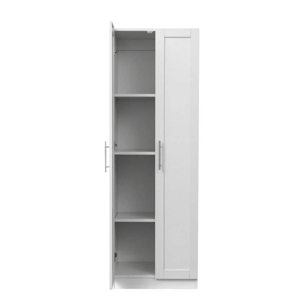 23.62 in. x 16.93 in. x 70.87 in. Wood White Armoires Wardrobe Kitchen Cabinet with 2-Doors and 4-Storage Spaces by sumyeg 5 23.62 in. x 16.93 in. x 70.87 in. Wood White Armoires Wardrobe Kitchen Cabinet with 2-Doors and 4-Storage Spaces by sumyeg - Image 3