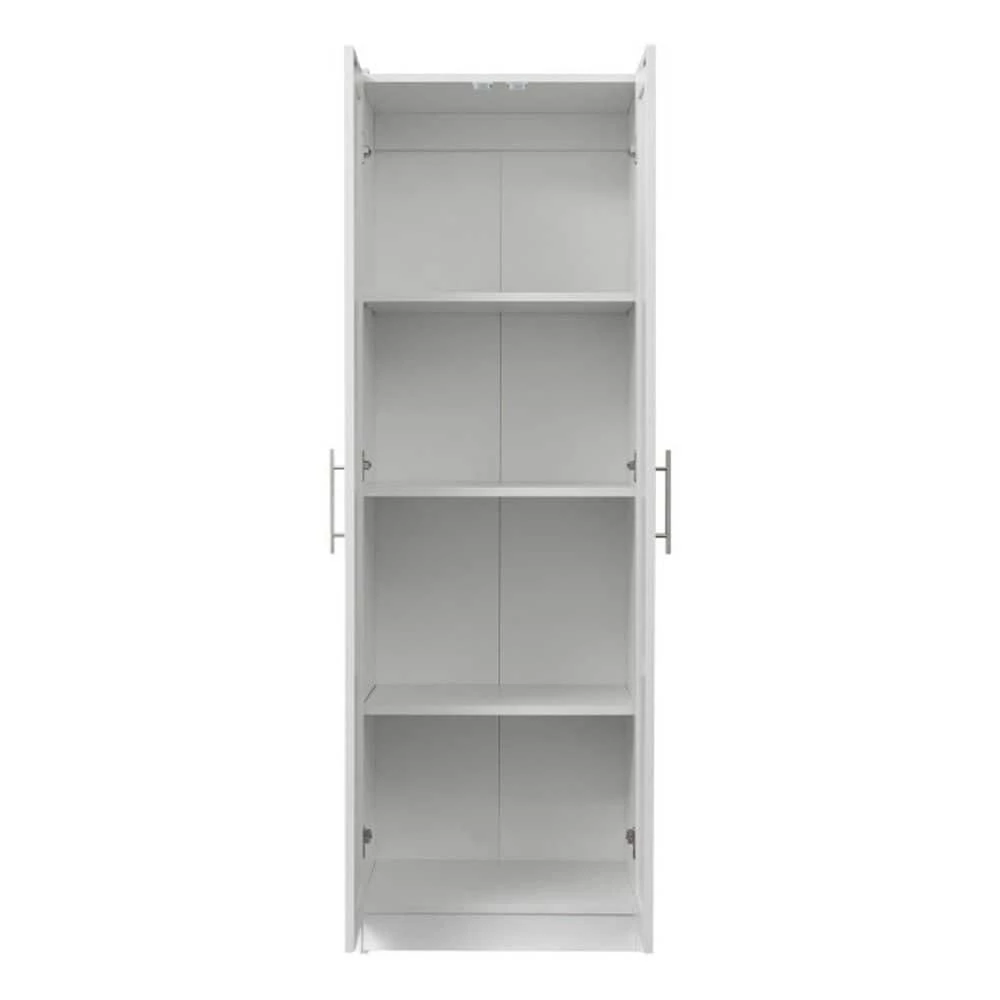 23.62 in. x 16.93 in. x 70.87 in. Wood White Armoires Wardrobe Kitchen Cabinet with 2-Doors and 4-Storage Spaces by sumyeg 4 23.62 in. x 16.93 in. x 70.87 in. Wood White Armoires Wardrobe Kitchen Cabinet with 2-Doors and 4-Storage Spaces by sumyeg - Image 2