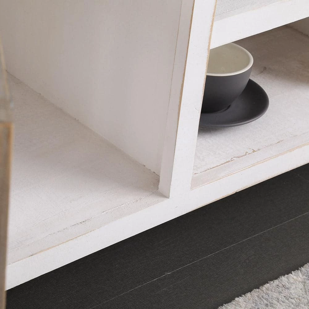 White Modern Wall Mounted Coat Rack Rectangular Entryway Coat with Storage Cubbies and 4-Hooks by sumyeg 6 White Modern Wall Mounted Coat Rack Rectangular Entryway Coat with Storage Cubbies and 4-Hooks by sumyeg - Image 5