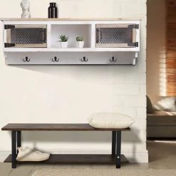 White Modern Wall Mounted Coat Rack Rectangular Entryway Coat with Storage Cubbies and 4-Hooks by sumyeg 14 White Modern Wall Mounted Coat Rack Rectangular Entryway Coat with Storage Cubbies and 4-Hooks by sumyeg -Cheap sumyeg Store white sumyeg coat racks su a56 31 1000