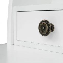 25.98 in. Rectangular White Computer Desk Writing Side Table Detachable Tabletop Organizer with 4-Drawers by sumyeg -Cheap sumyeg Store white sumyeg computer desks sg 331jf2466 1f 1000