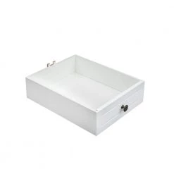 25.98 in. Rectangular White Computer Desk Writing Side Table Detachable Tabletop Organizer with 4-Drawers by sumyeg -Cheap sumyeg Store white sumyeg computer desks sg 331jf2466 4f 1000