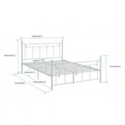 White Modern 63 in. Queen Metal Platform Bed Frame with Headboard by sumyeg 8 White Modern 63 in. Queen Metal Platform Bed Frame with Headboard by sumyeg -Cheap sumyeg Store white sumyeg platform beds sy w03020 c3 1000