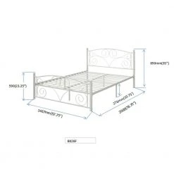 White Modern Full Size Metal Standard Platform Bed Frame with Headboard by sumyeg 16 White Modern Full Size Metal Standard Platform Bed Frame with Headboard by sumyeg -Cheap sumyeg Store white sumyeg platform beds sy w03028 44 1000