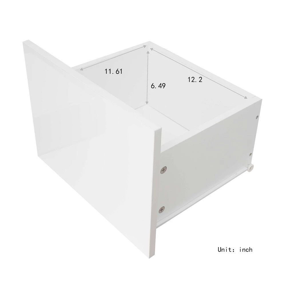 47 in. White LED TV Stand Cabinet Entertainment Center Media Console Table Fits TV's up to 55 in. with 2 Storage Drawers by sumyeg 7 47 in. White LED TV Stand Cabinet Entertainment Center Media Console Table Fits TV's up to 55 in. with 2 Storage Drawers by sumyeg - Image 5