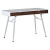 45 in. White / Walnut Rectangular Modern Style Multipurpose / Computer Desk with 2-Drawer Storage Steel Legs by Nyhus 1 45 in. White / Walnut Rectangular Modern Style Multipurpose / Computer Desk with 2-Drawer Storage Steel Legs by Nyhus -Cheap sumyeg Store white walnut nyhus writing desks hd 60012149 64 1000