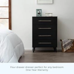 Emery 4-Drawer Wood Dresser (16 in. L x 25 in. W x 36 in. H) by Brookside 17 Emery 4-Drawer Wood Dresser (16 in. L x 25 in. W x 36 in. H) by Brookside -Cheap sumyeg Store wood brookside chest of drawers bs0001wa4d a0 1000