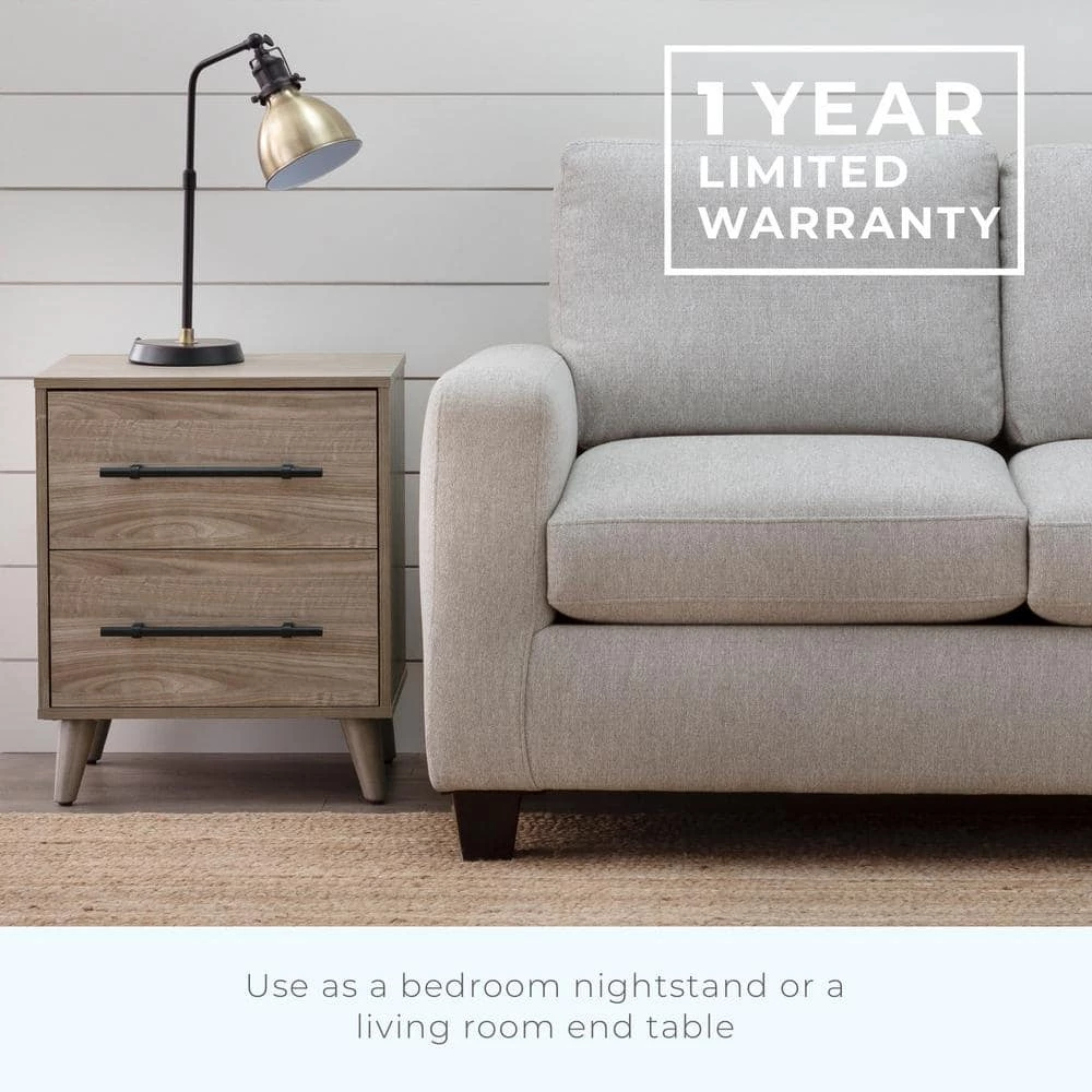 Emery 2-Drawer Wood Nightstand by Brookside 6 Emery 2-Drawer Wood Nightstand by Brookside - Image 4