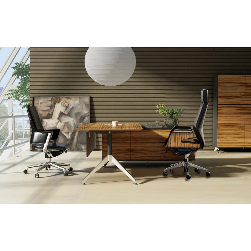 17 in. x 20 in. x 25 in. Zebrano / Black Mobile Pedestal File Cabinet with Central Locking by Nyhus 5 17 in. x 20 in. x 25 in. Zebrano / Black Mobile Pedestal File Cabinet with Central Locking by Nyhus - Image 3